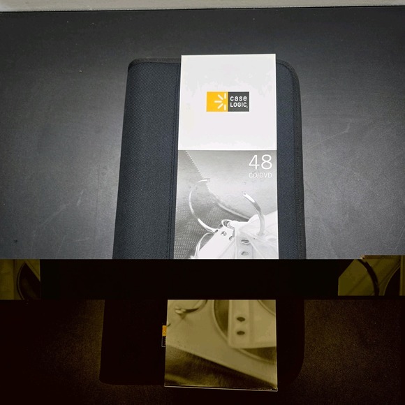 Case Logic Other - Case Logic 48-disc 24-page CD DVD Wallet Grey Cloth Clear Blue Plastic BNB48